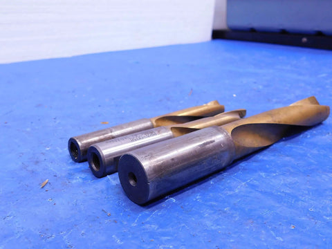 Three Piece Pro Grade Carbide Tipped Spiral Flute Drill Bit Set With Through Coolant And Screw On Shank For Precision Metalworking