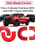 Chevy Colorado GMC Canyon Tow Hook Covers Front Hitch Cover Red Custom Fit For Trail Boss 2015 2026 And Canyon 2015 2022 in silicone