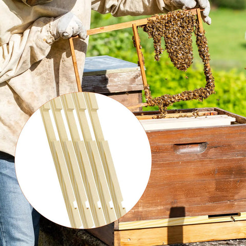 Close-up of 12 Pack Wooden Beehive Entrance Reducers for 10 Frame Hives, Beekeeping Supplies Keep Out Robbers Mice Moths