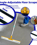 Spiked Roller Self Leveling Kit For Epoxy And Concrete Projects with angle-adjustable floor scraper in use, dual blades shown.