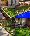 Solar Pathway Lights Outdoor 6 Pack LED Waterproof Conical Garden Stakes For Yard Path Patio Driveway Decor Bronze Finish