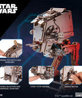 Wooden Star Wars AT ST Walker 3D Puzzle Featuring Smooth Shifting Gear System That Delivers Real Walking Motion Knockout DIY Brain Teaser And Straight Fire Collector Grade Hobby Kit with opening hatch, movable blasters.