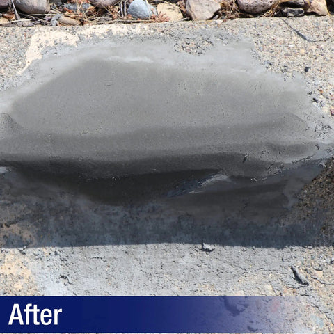 Multi Purpose Repair Patch For Concrete Stone Masonry And Stucco Fast Setting Patch For Easy Fix That Sets In Minutes applied on slab