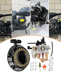 Pull Recoil Starter Carburetor For Predator 212cc And 196cc Engines with parts and mounted on go-karts and mini bikes