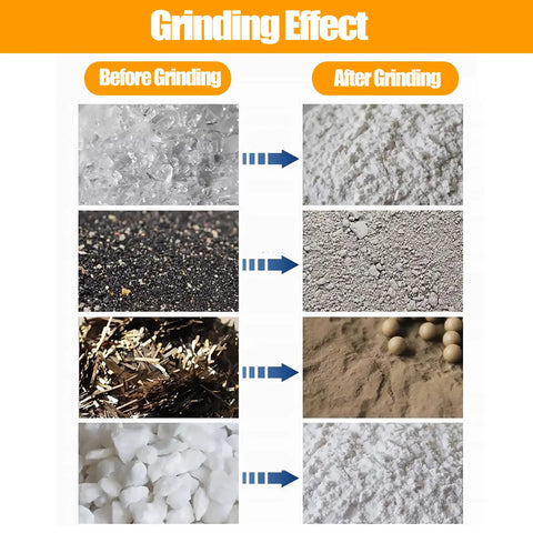 Planetary Ball Mill Machine For Lab Material Grinding effects before and after using Four 1000ml Stainless Steel Jars 110V