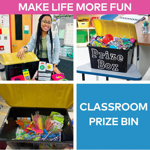 Hella Spacious Heavy Duty Plastic Treasure Chest For Classrooms Black And Gold Large Storage Bin With Kickass Pirate Vibes Perfect For Prizes Rewards And School Supplies Stash That Rocks