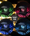 Go-To LED Post Cap Lights For Outdoor Wood Fence And Decks Fits 3.5 By 3.5 4 By 4 4.5 By 4.5 And 5 By 5 Posts RGB mode display