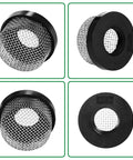 Pro Grade Premium Stainless Steel Mesh Strainer Aerator Screen for livewell inline filtration, top and side views.