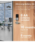 Heavy Duty Commercial Smart Deadbolt 10 Pack Fire Rated Keypad Lock with ultra long battery life for commercial doors.