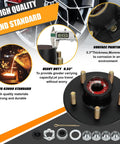 Two Sets 3500 Lb Trailer Hub Kit With 5 Lug 4.5 Inch Bolt Pattern Pre Greased For Easy Installation Fits 1-1/16 To 1-3/8 Inch Spindles 84 Tapered Axle Compatible, featuring high-quality materials and heavy-duty design.