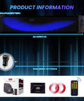 Product information for 2 Pack Devil Eyes LED Lights For Cars With Remote And Bluetooth App Control, including dimensions and accessories.