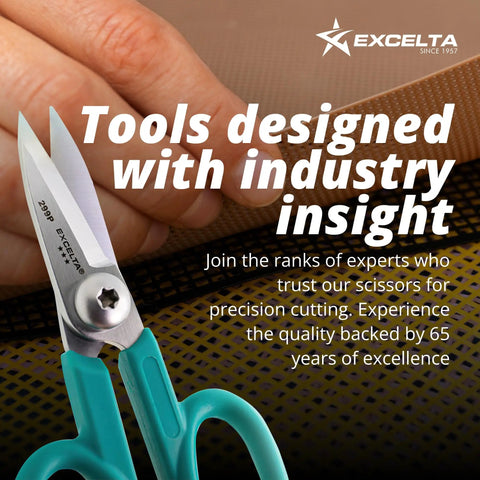 Kevlar Cutting Scissors With 5.5 Inch Overall Length And 1.75 Inch Straight Blade, Serrated Edge For Tough Materials, Stainless Steel Blades, Comfort Molded Handles, Pro Grade Heavy Duty Shears For Fabric And More