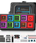 8 Gang Neon Switch Panel With Backlit Silicone Buttons P4 Momentary Toggle Strobe On Off Touch Pod And Circuit Relay Control Box For Truck RV UTV Boat