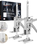 Heavy Duty Stainless Steel Arm Jacks, Set Of Two, shown with packaging; durable lifting tool for moving heavy items.