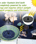 Sun Powered Ceramic Bird Bath Fountain For Outdoors Garden And Yard Decor No Battery Needed Solar Water Feature Durable High Temperature Fired Ceramic Easy Setup For Birds And Backyard Vibes with a gentle spray.