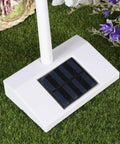 Desktop Solar Wind Turbine Model For Kids Kid Friendly STEM Toy Educational Windmill Made From ABS Plastic Solar Powered Cool Desk Decor Realistic Mini Turbine For Home Office Eco Friendly Science Gift, white base close-up