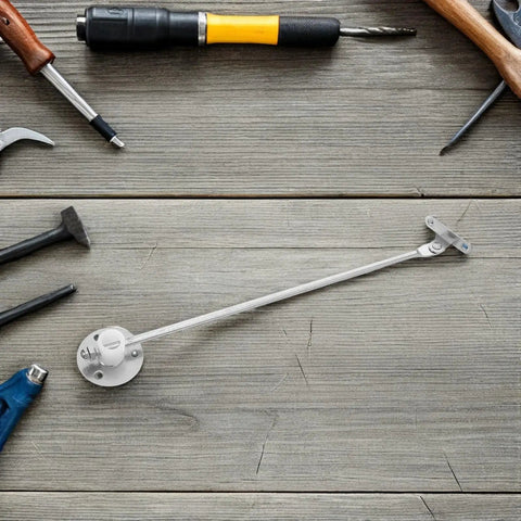 Iron lift rod from Six Pack Heavy Duty Cabinet Door Lift Supports For Kitchen Cabinets Drop Down Hinges Quiet Close Dampers Easy Install