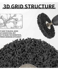 Heavy Duty 4 Pc Abrasive Strip Disc Wheels For Angle Grinder with 3D grid structure for efficient paint stripping and prep.