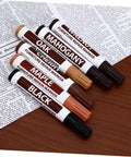 6 Piece Wood Furniture Repair Markers Set For Concealing Scratches And Worn Edges On Wood Surfaces Quick Dry Coloring Pens