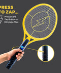 Portable 4000 Volt Electric Bug Zapper Racket Set Of 2 With USB Rechargeable Battery Indoor Outdoor Mosquito Killer LED Light