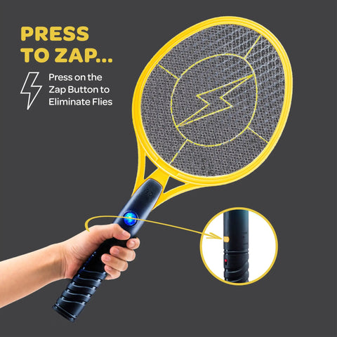 Portable 4000 Volt Electric Bug Zapper Racket Set Of 2 With USB Rechargeable Battery Indoor Outdoor Mosquito Killer LED Light