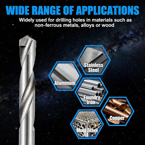13 Piece Tungsten Steel Cemented Carbide Twist Drill Bit Set For Metalworking Cast Iron And Iron Plate 3mm To 15mm application range