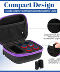 Purple 6 Slot Peptide Vial Storage Case For 3ml 10ml 30ml Bottles Insulin Organizer with open lid and mesh pocket