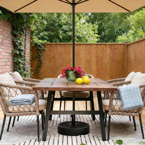 Heavy Duty 80Lb Patio Umbrella Base Built Tough To Keep Your Shade Standing In Wind With Adjustable Pole Adapter Fits 1.5 To 2.1 Inch Poles