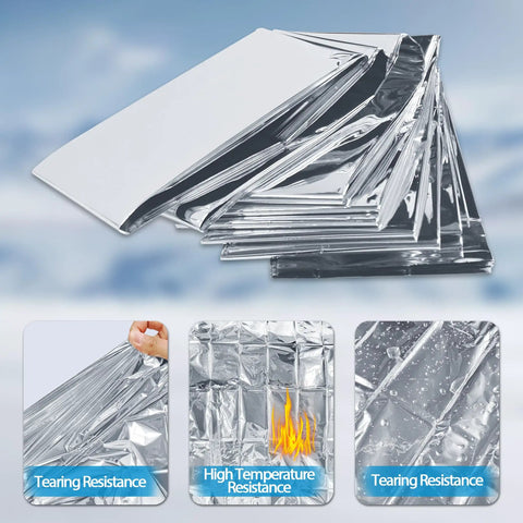 Mylar Emergency Blankets Space Blanket Thermal Survival Gear For Camping And Outdoors Hiking Bug Out Bags And First Aid Kits