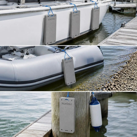 Yacht Dock Edge Protector EVA Cushion for Piers and Dockside, thick shock absorbent pad with anti-impact guard, 18x42x4 cm.