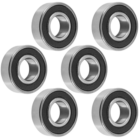 Beefed Up Deck Idler Arm Pivot Ball Bearings Set 16x35x11 Fits Scag Mowers 6 Pack Chrome Steel 52100 Bearings For Smooth Spindle Action And Tough Durability six bearings on white