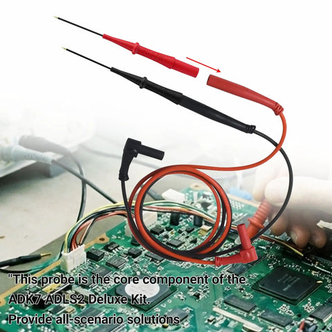 Extension Probe Tip Set For RCT2 With 0.8mm Gold-Plated Micro-Probes on circuit board, compatible with Fieldpiece RCT2 ADK7 ADLS2
