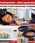 Two Pack 8.3 Inch Silicone Muffin Pan For 3Qt To 5Qt Air Fryers, Reusable Nonstick Cupcake Tray Baking Mold in air fryer, microwave, oven, pressure cooker