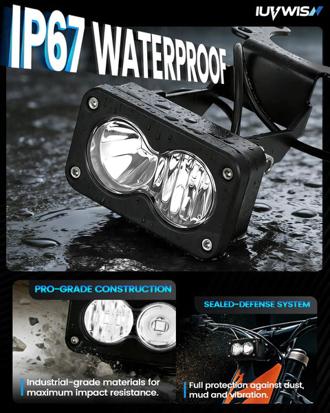 Close-up of waterproof 6000-6500K LED Dirt Bike Light Bar For Surron Sur Ron Taparia Talaria Sting MX4 MX5 Eride Pro X260