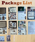 Package contents of Cozy Coffee Shop 3D Wood Miniature Kit With LED Lights For Adults DIY Tiny House Model