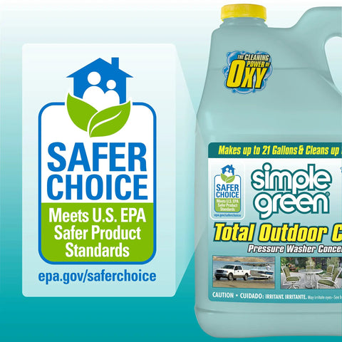 Oxy Solve Total Outdoor Cleaner Concentrate For Pressure Washer And Manual Use Peroxide Powered Cleaner For Wood Concrete Vinyl Brick Siding And More EPA Safer Choice