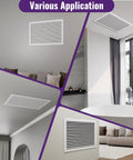 Image showing various applications of Acoustic Foam Sound Deadening Kit For Hvac Vents With Self Adhesive Mesh Covers And 5 38 Sq Ft High Density Egg Crate Pads.