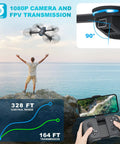 Foldable 1080P Camera With Remote Control Gesture Selfie Voice Control Altitude Hold One Key Start 3D Flips Quadcopter demo