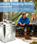 Ten Point Five Gallon Stainless Steel Water Jug For Camping And Overlanding With Point Eight Millimeter Wall Thickness Rugged