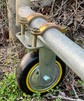 Six Inch Gate Wheel For Metal Tube Gates One Pack Anti Slip Adjustable featuring metal tube attachment and rubber wheel