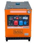 Heavy Duty Diesel Portable Generator Delivers Solid 6500 Watts Peak Output For Reliable Home Backup with control panel and ports