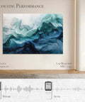 Premium Acoustic Wall Panels Amp Up Your Room Tone with Dazzling Aqua Dreams Artistry design showing sound absorption effectiveness.