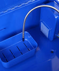 Inside view of Built Tough 40 Gallon Parts Washer With Electric Solvent Pump showing removable shelf and hose.