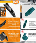 Comparison of silicone oil funnel large 19.7 inch by 7.87 inch reusable foldable spill free draining tool versus plastic tool