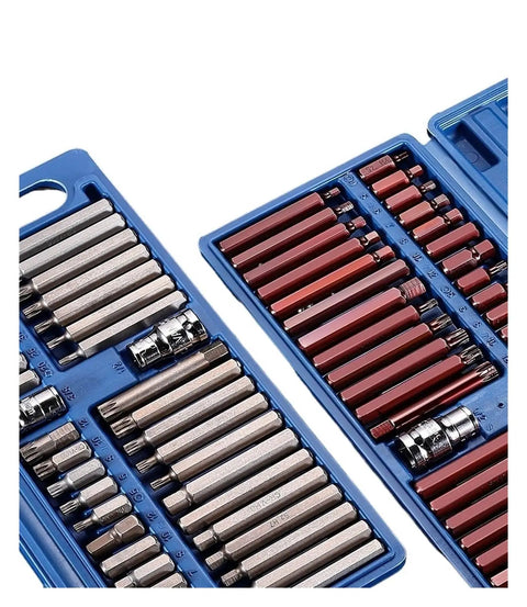 Heavy Duty 40-Piece Torx Star Spline Hex Socket Bit Set Premium Screwdriver Toolkit For Motor Repair And Rusted Tight Bolt Fixes You Know The Deal in blue case
