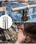 Built To Last Premium 2x25mm 304 Stainless Steel Dowel Pins With Knurled Heads, installation in woodworking assembly setup