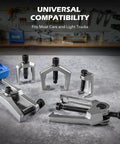 No Sweat Garage Ready Front End Service Kit With Ball Joint Separator Tie Rod End Puller And Pitman Arm Tool Set for quick steering repair tools set.