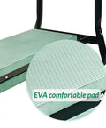 Close-up of Portable Garden Kneeler And Seat with EVA foam pad, showing the textured cushion for knee and back pain prevention.