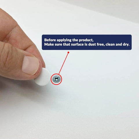 White Self Adhesive Screw Hole Sticker Caps 50 Pcs 14 mm Dust Proof Water Resistant PVC Covers For Wood Cabinets Furniture Drawers Wardrobe Kitchen Table Peel And Stick No Fuss Easy To Install