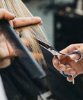 Haircut using Pro Grade Hair Cutting Scissors And Thinning Shears Kit For Barbers Texturizing Razor Edge Japanese Stainless Steel